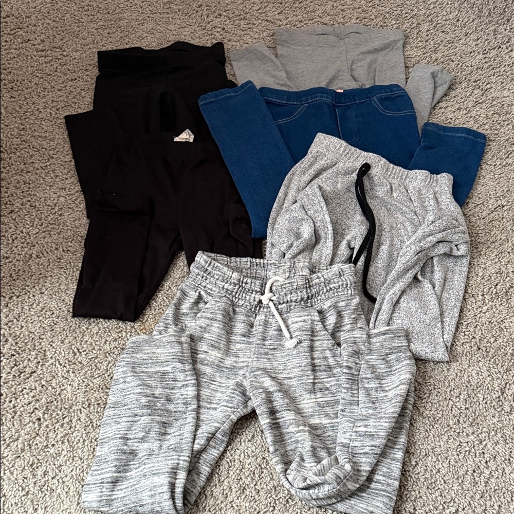 Lot of 6 Girls Leggings/Sweatpants 6/6x
